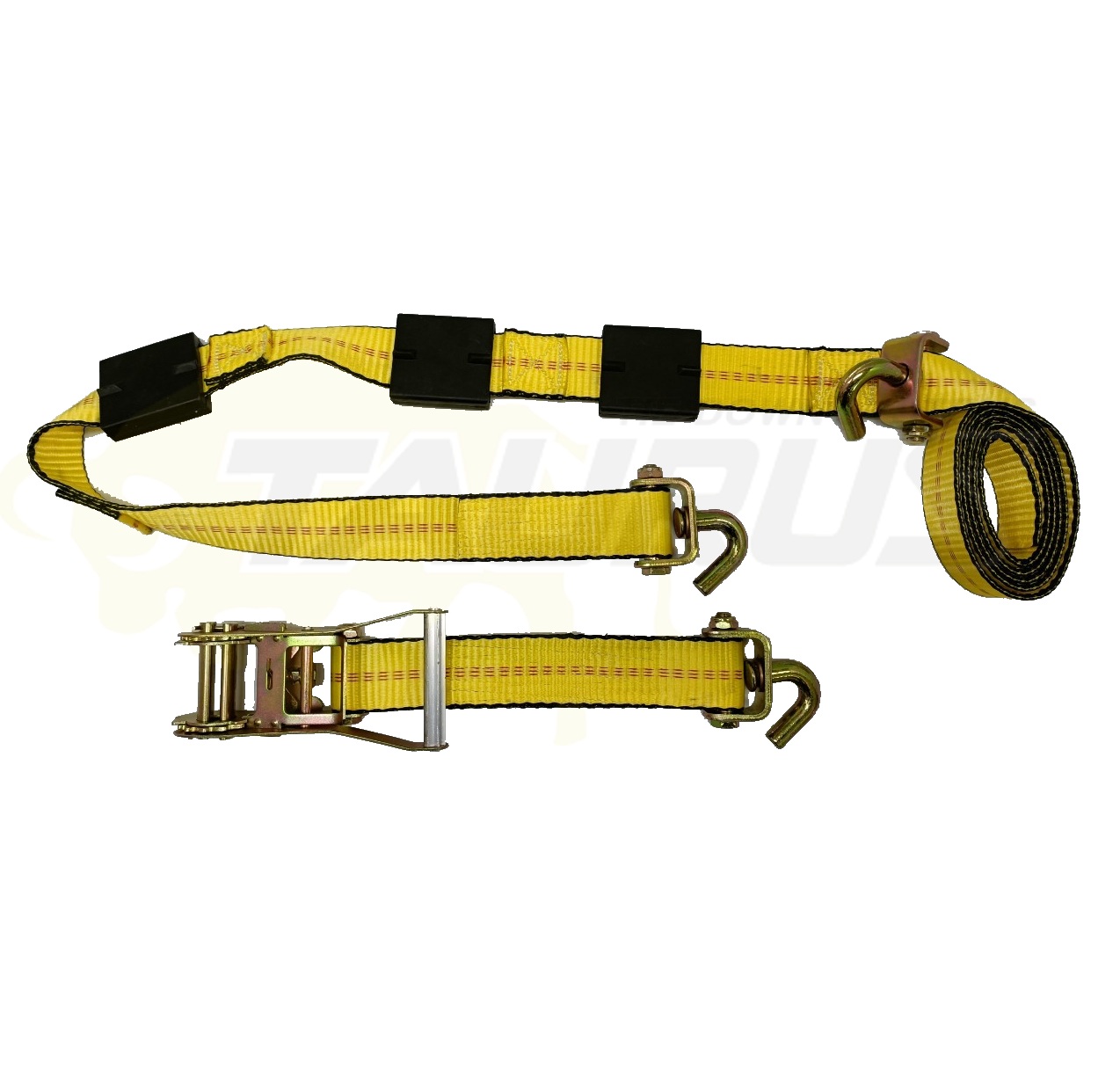 63187_2 Tire Tie Down with Swivel J Hooks and Rubber Blocks - Ratchet  Straps Manufacturer- TAURUS